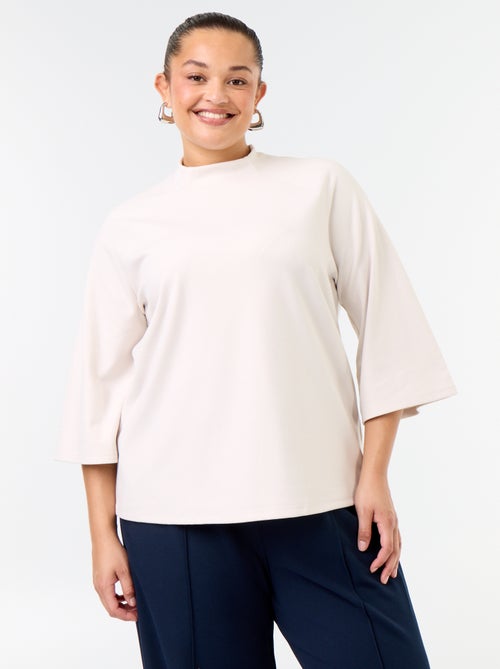 T-shirt met lange mouwen van doudou-breisel - Kiabi
