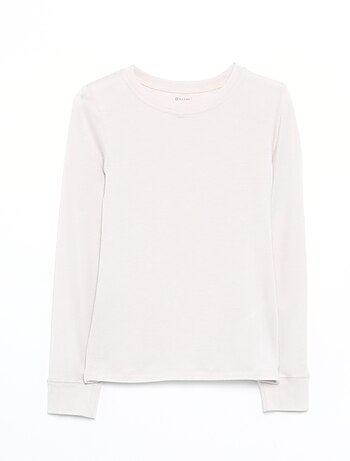 T-shirt met lange mouwen van wolmix