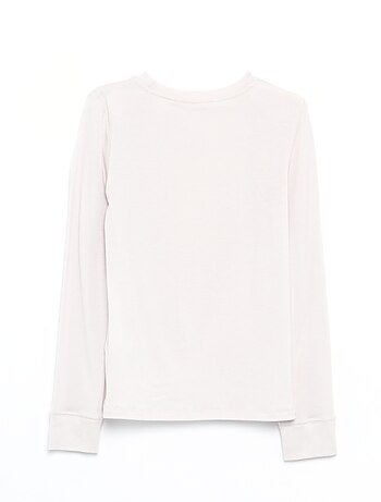 T-shirt met lange mouwen van wolmix