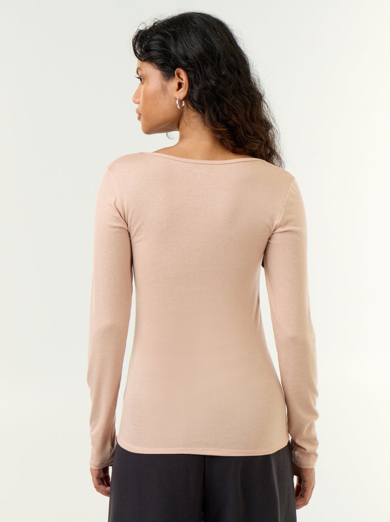 T-shirt met lange mouwen van wolmix Rose - Kiabi