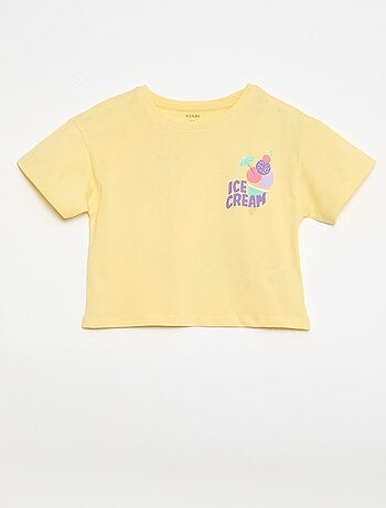 T-shirt met losse pasvorm en print op rug & borst