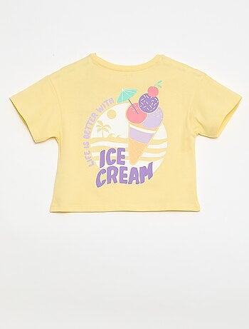 T-shirt met losse pasvorm en print op rug & borst