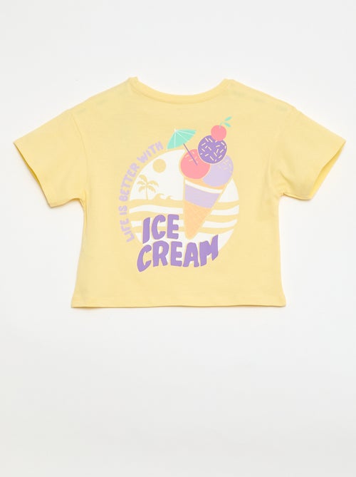 T-shirt met losse pasvorm en print op rug & borst - Kiabi