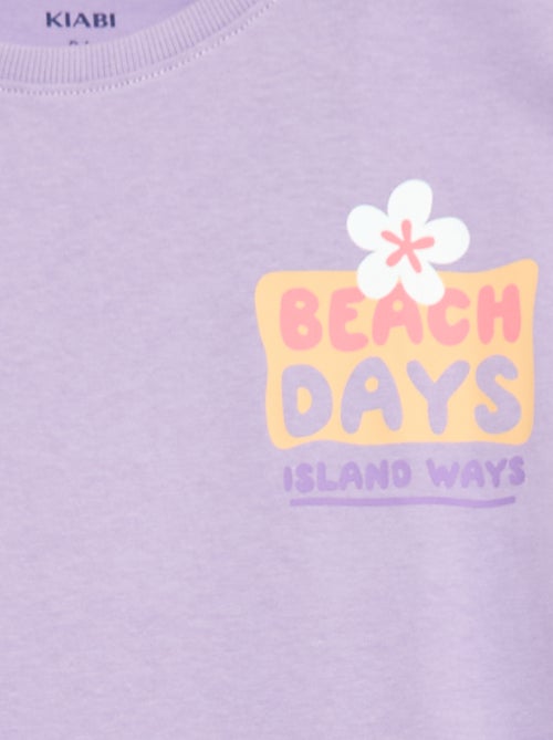T-shirt met losse pasvorm en print op rug & borst - Kiabi