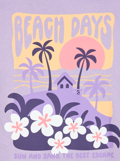 T-shirt met losse pasvorm en print op rug & borst - Kiabi