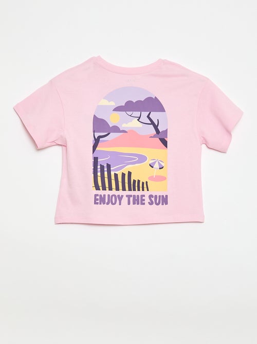 T-shirt met losse pasvorm en print op rug & borst - Kiabi