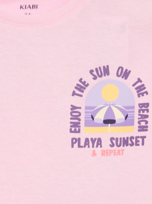 T-shirt met losse pasvorm en print op rug & borst - Kiabi