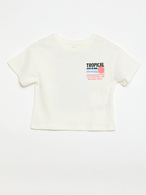 T-shirt met losse pasvorm en print op rug & borst - Kiabi