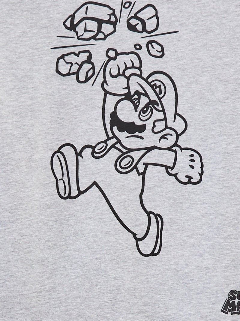 T-shirt met 'Mario'-print GRIJS - Kiabi