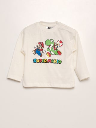 T-shirt met Mario-print