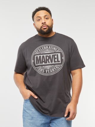 T-shirt met 'Marvel'-print en korte mouwen