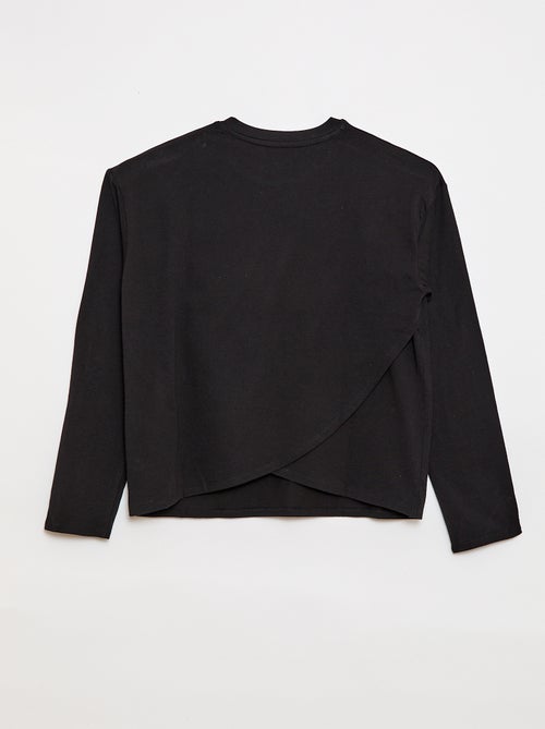 T-shirt met matrozenstrepen en klittenband op de schouder So Easy - Kiabi