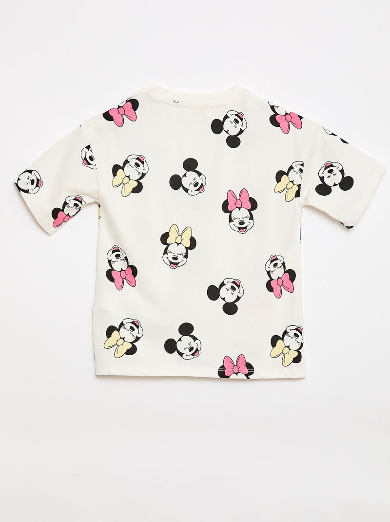 T-shirt met 'Mickey'-print - Makkelijk aan te trekken collectie Wit - Kiabi