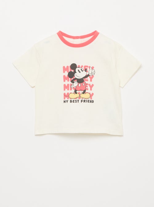 T-shirt met 'Mickey' print en korte mouwen - Kiabi