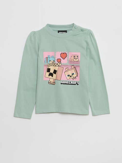 T-shirt met 'Minecraft'-print en korte mouwen - So Easy - Kiabi