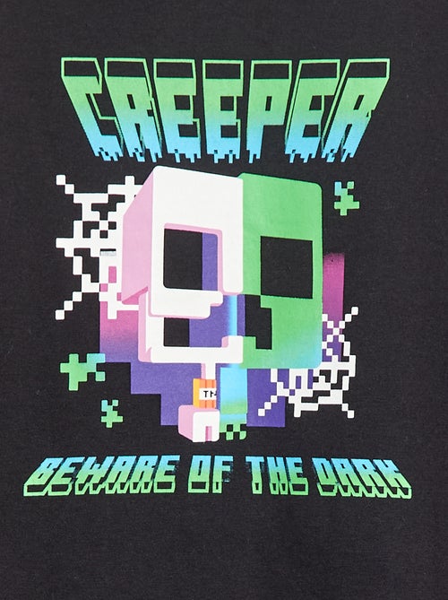 T-shirt met 'Minecraft'-print en lange mouwen - aantrekcollectie - Kiabi