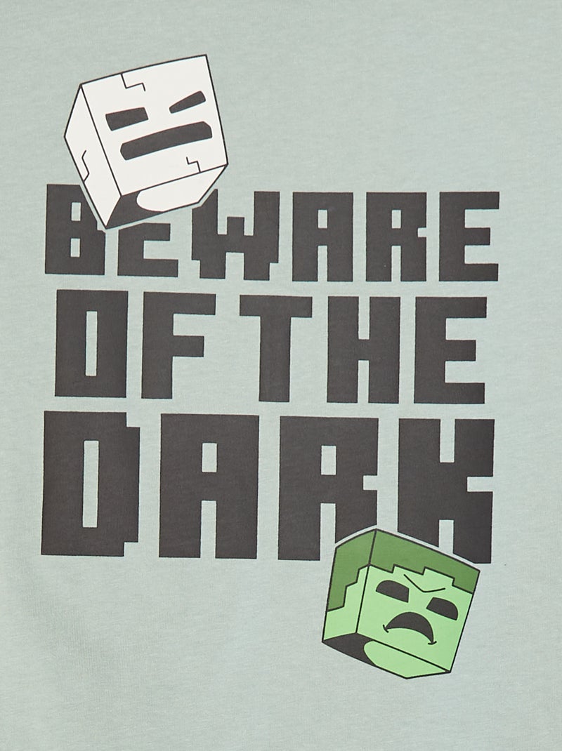 T-shirt met 'Minecraft'-print GROEN - Kiabi