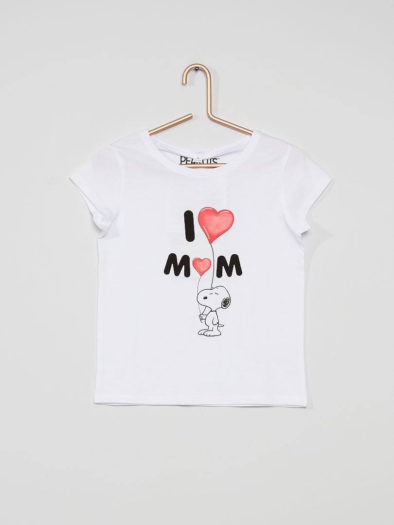T-shirt met 'moederdag'-print wit - Kiabi