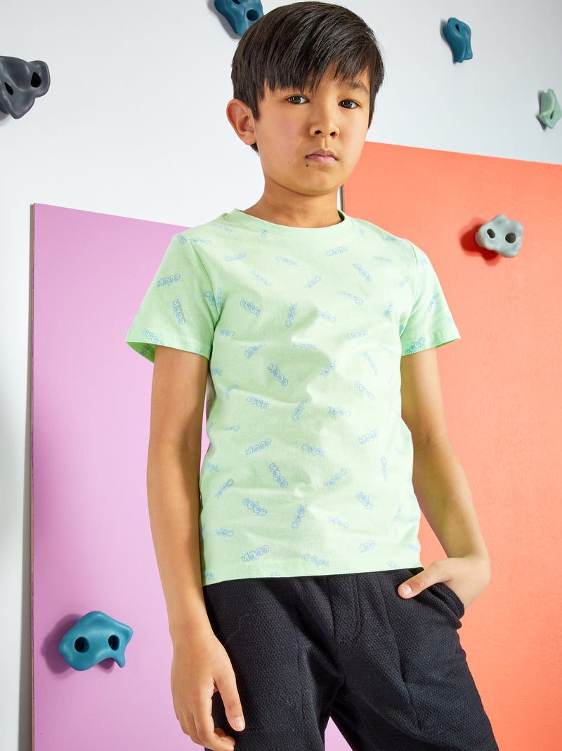 T-shirt met motief GROEN - Kiabi