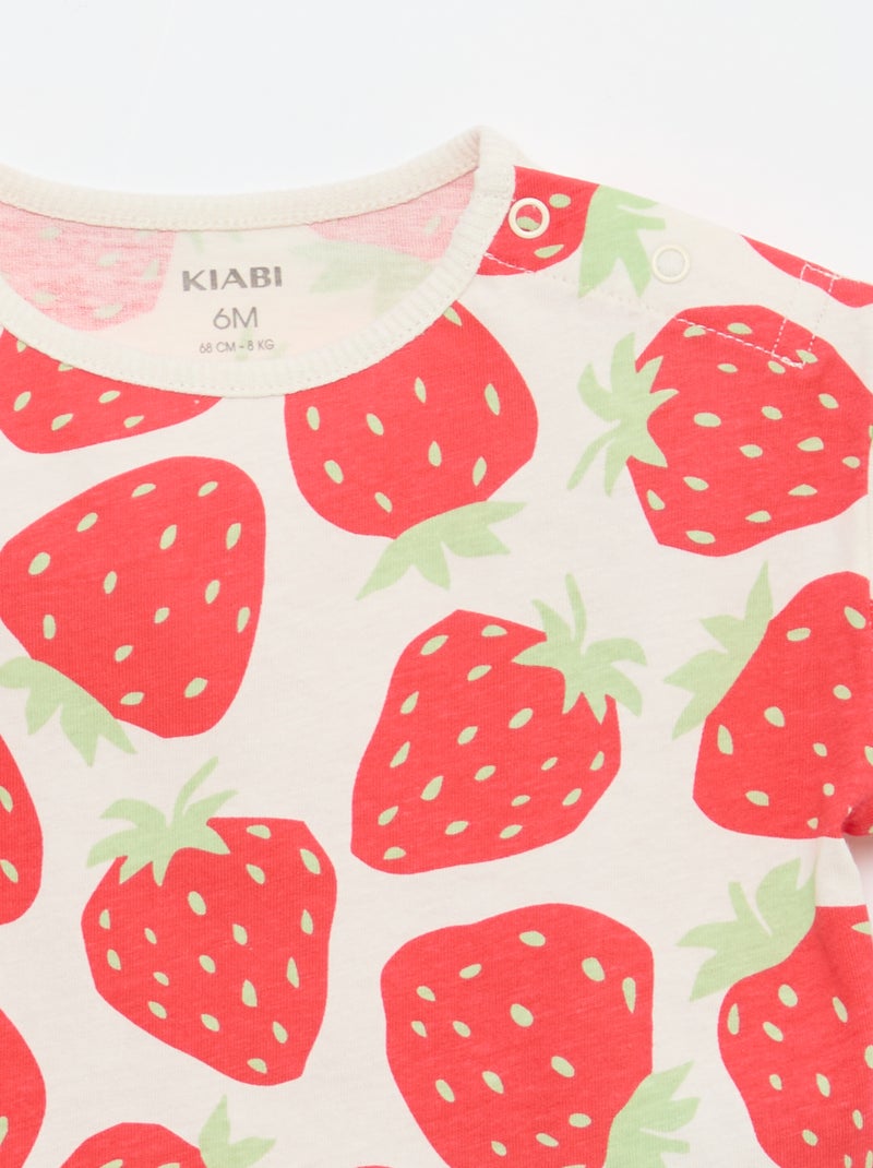 T-shirt met motief Rood - Kiabi