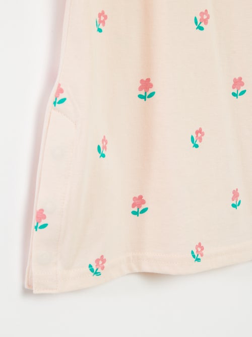 T-shirt met motiefje en drukknoopsluiting op de schouder - So Easy - Kiabi