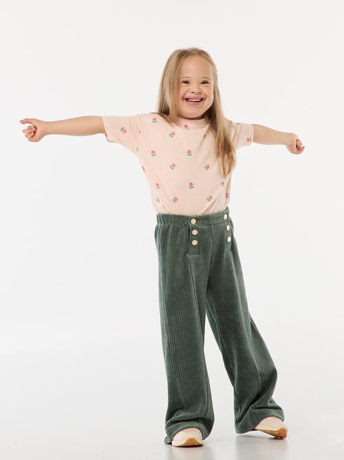 T-shirt met motiefje en drukknoopsluiting op de schouder - So Easy - Kiabi