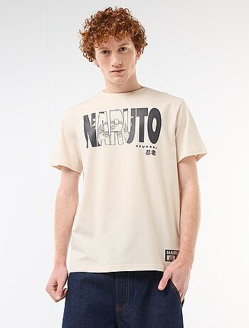 T-shirt met 'Naruto' print van effen katoen