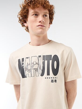 T-shirt met 'Naruto' print van effen katoen