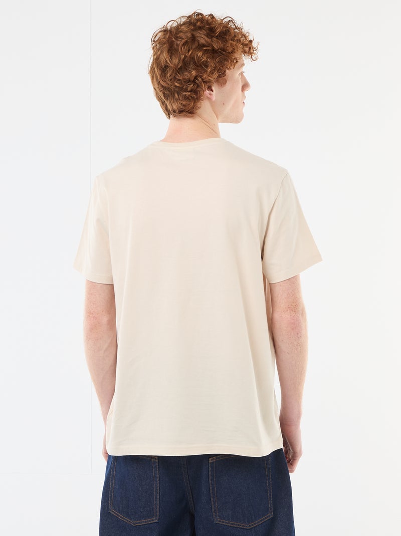 T-shirt met 'Naruto' print van effen katoen Biege - Kiabi