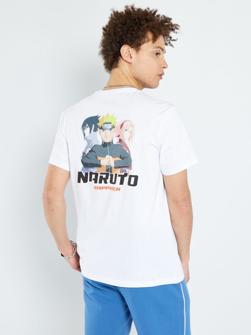 T-shirt met Naruto-print wit - Kiabi