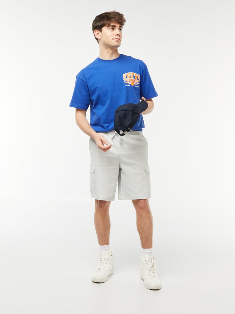 T-shirt met 'NBA'-print BLAUW - Kiabi