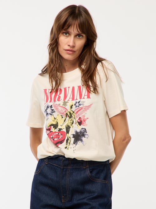 T-shirt met 'Nirvana'-print - Kiabi