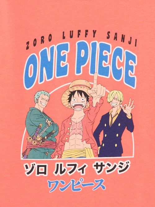T-shirt met 'One Piece'-print, korte mouwen van katoen - Kiabi