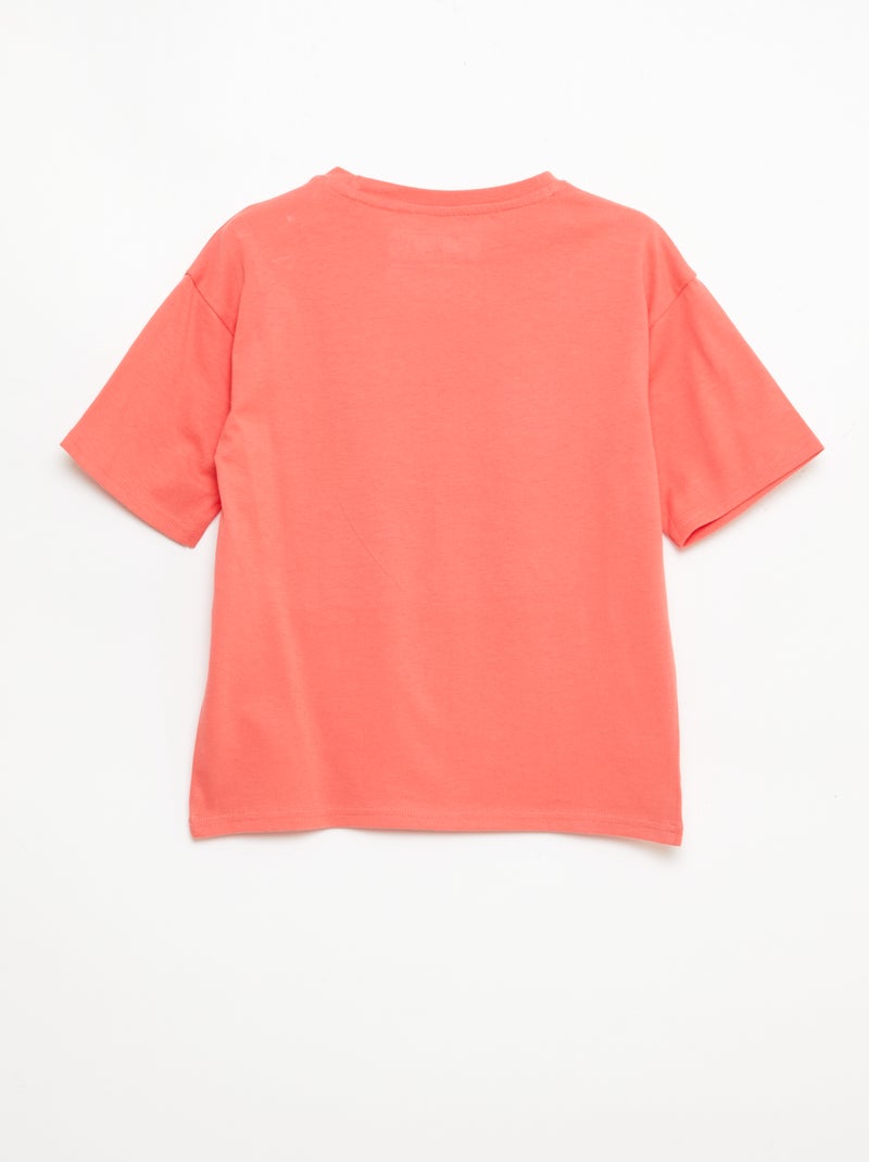 T-shirt met 'One Piece'-print, korte mouwen van katoen Oranje - Kiabi