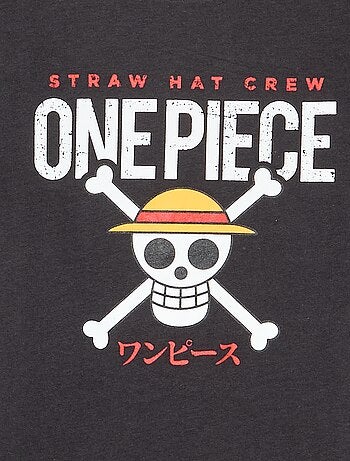 T-shirt met 'One Piece'-print, korte mouwen van katoen