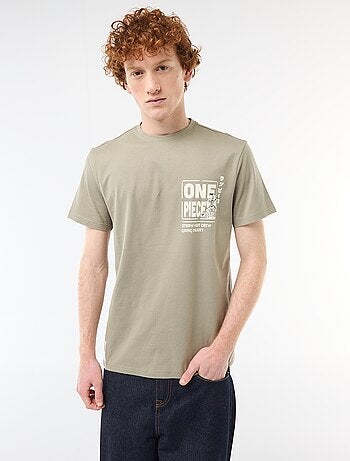 T-shirt met 'One Piece' print van katoen
