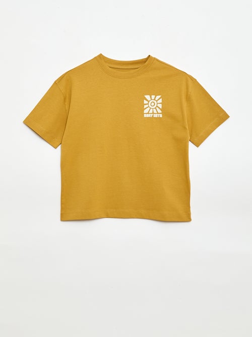 T-shirt met opdruk en korte mouwen - Kiabi