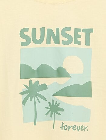 T-shirt met opdruk en korte mouwen