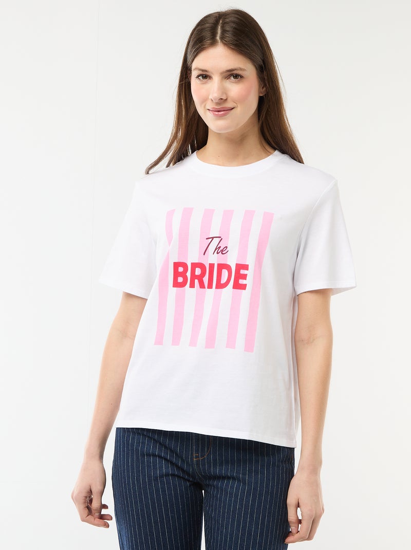 T-shirt met opdruk Vrijgezellenfeest Blauw - Kiabi