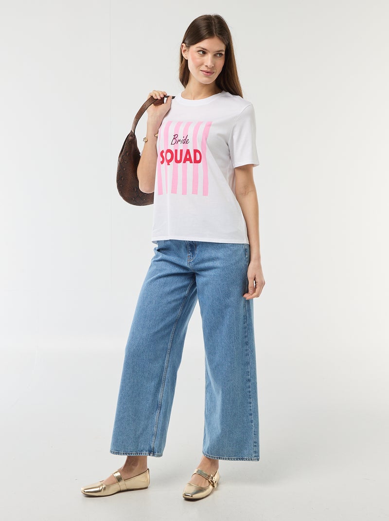 T-shirt met opdruk Vrijgezellenfeest Blauw - Kiabi