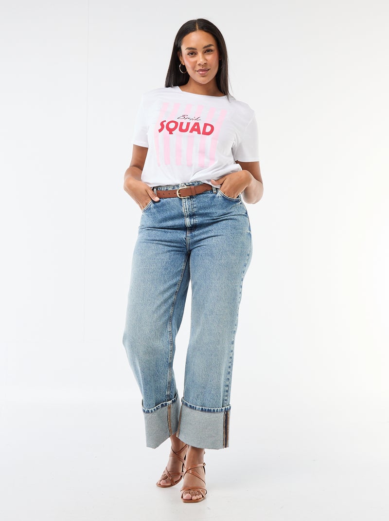 T-shirt met opdruk Vrijgezellenfeest Blauw - Kiabi