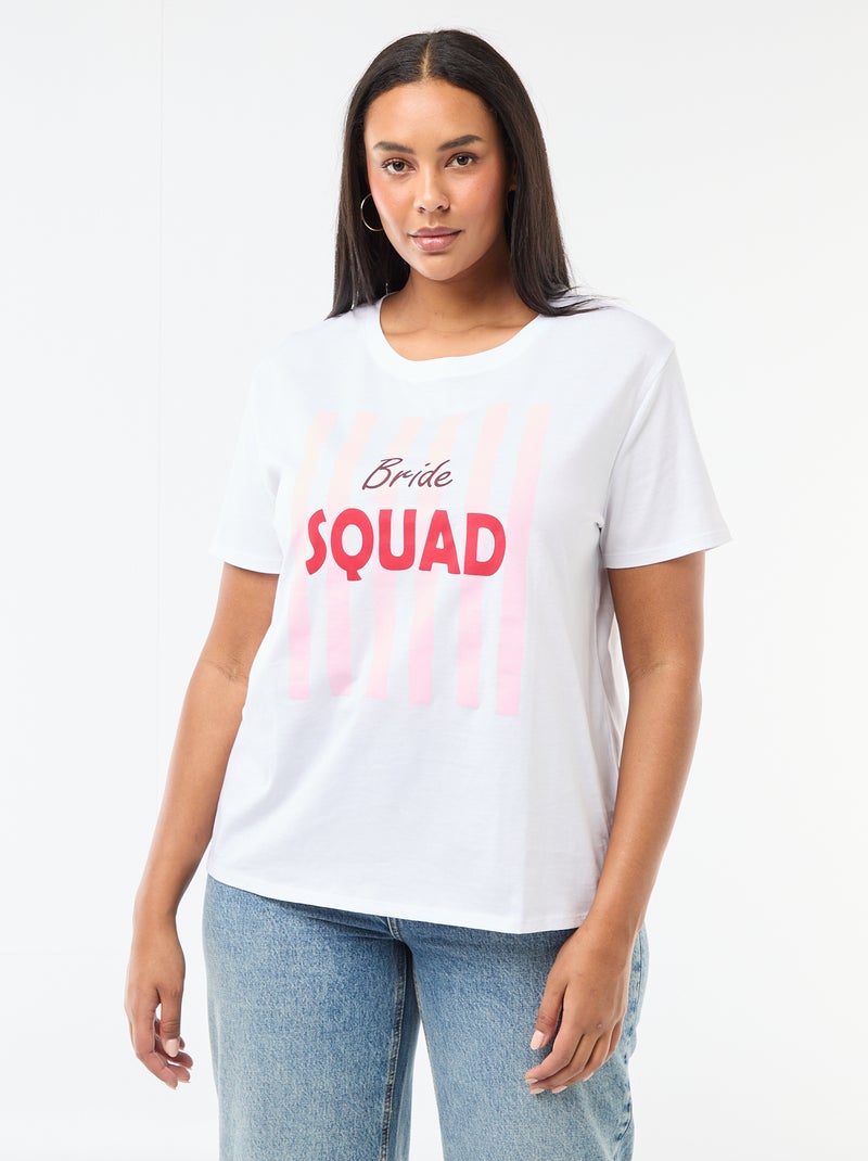 T-shirt met opdruk Vrijgezellenfeest Blauw - Kiabi