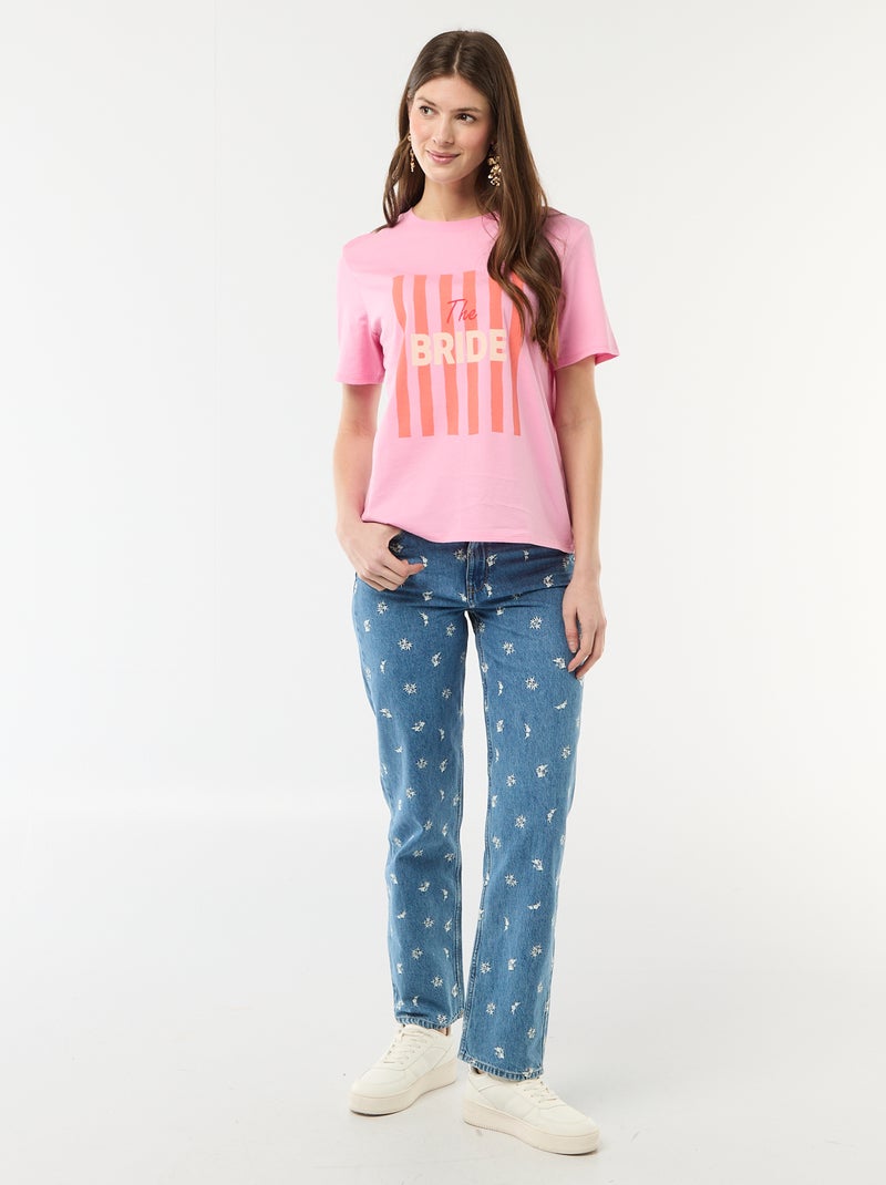 T-shirt met opdruk Vrijgezellenfeest Rose - Kiabi