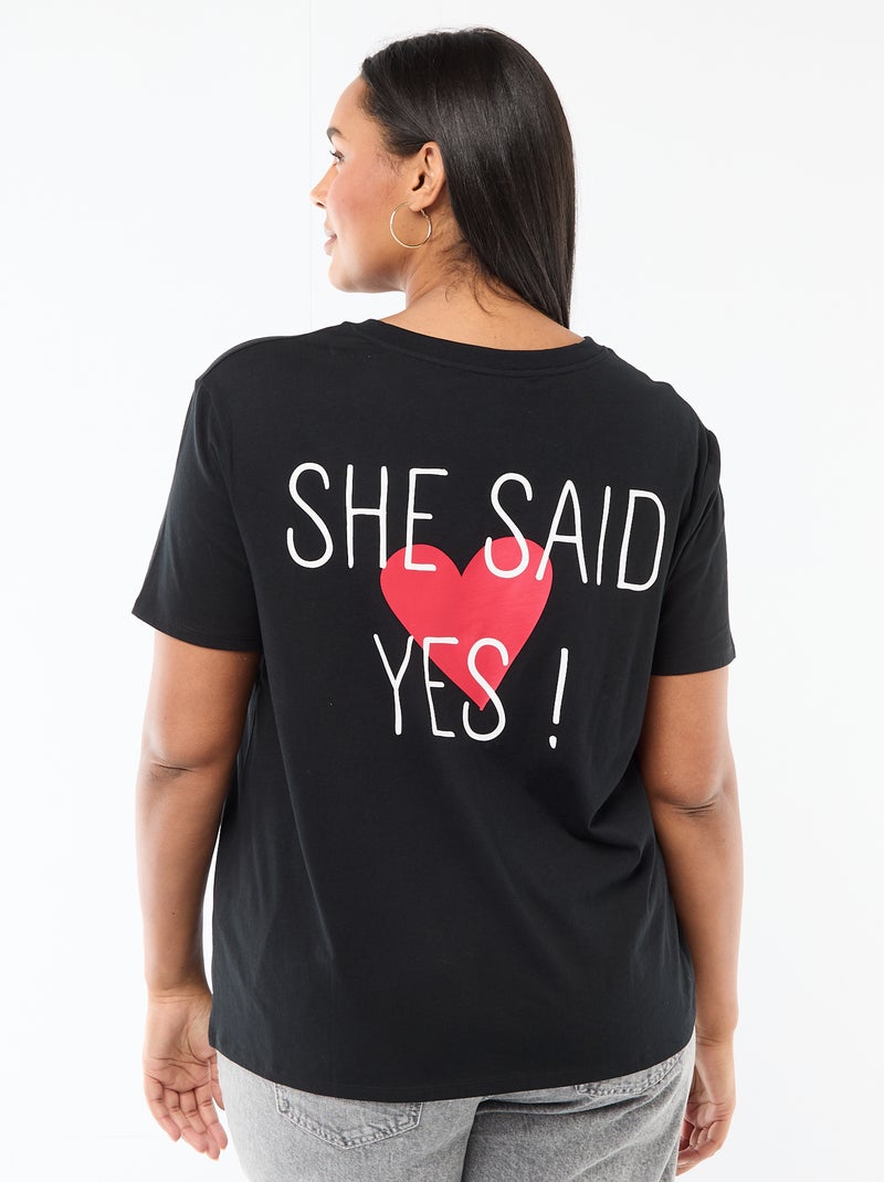 T-shirt met opdruk Vrijgezellenfeest ZWART - Kiabi