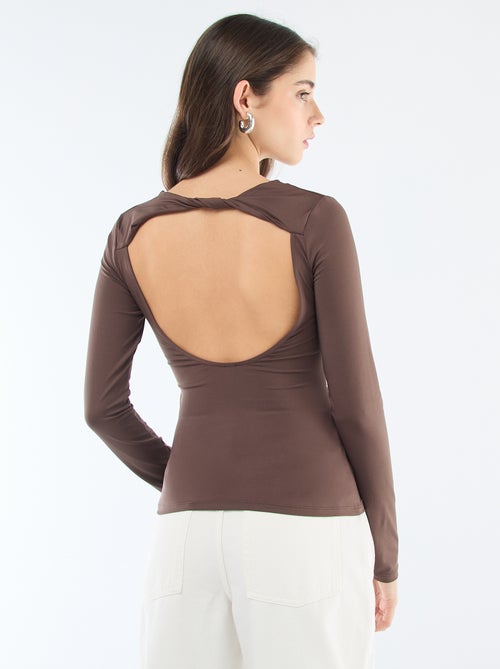 T-shirt met open rug - Kiabi