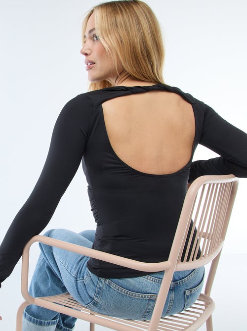 T-shirt met open rug - Kiabi