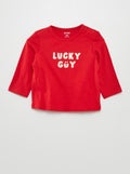 T-shirt met opschrift ROOD - Kiabi