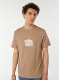 T-shirt met opschriften Biege - Kiabi