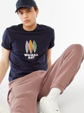 T-shirt met opschriften Blauw - Kiabi