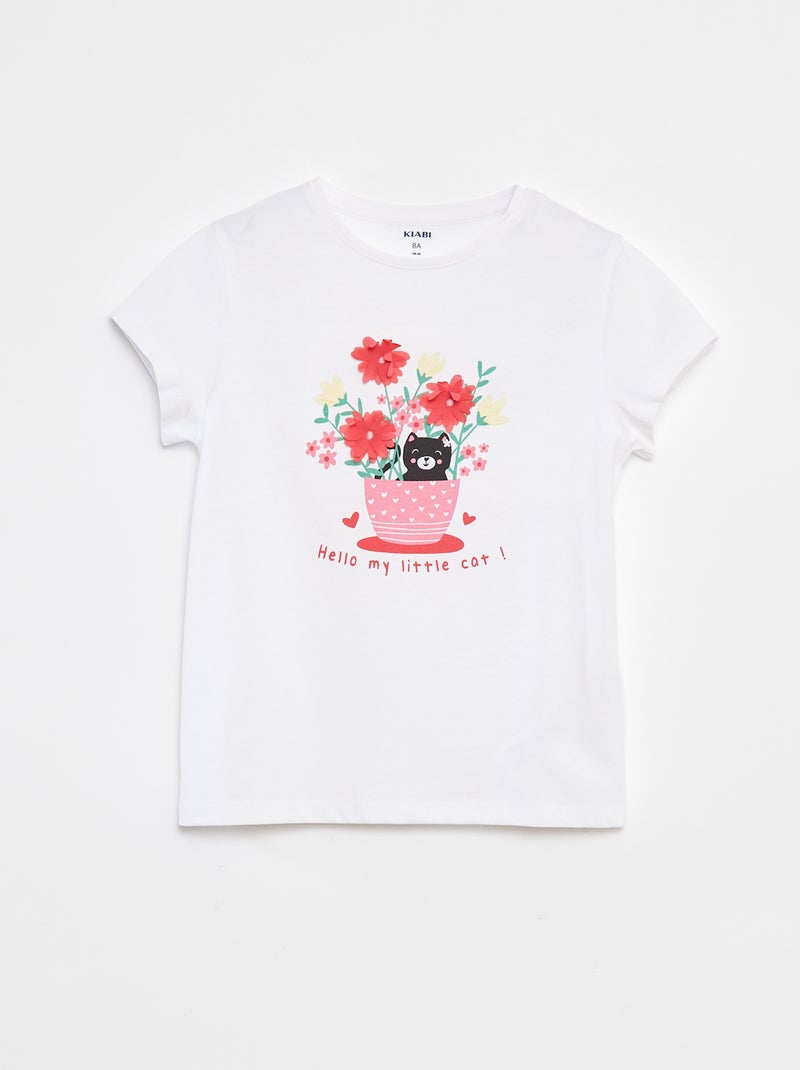 T-shirt met originele print Wit - Kiabi